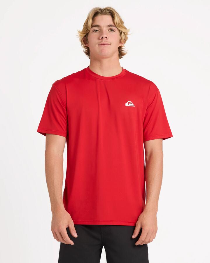Image of Shirts. Product name - Quiksilver Mens Logo Surf Shirt Salsa in Salsa colour by brand - Quiksilver