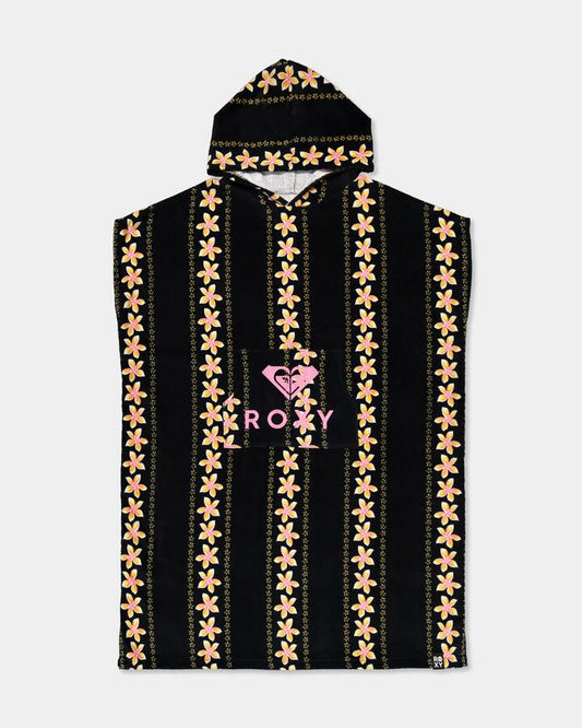 Image of Towels. Product name - Roxy Womens Stay Magical Printed Hooded Towel Anthibiscusrealstripesspaced S in Anthibiscusrealstripesspaced S colour by brand - Roxy