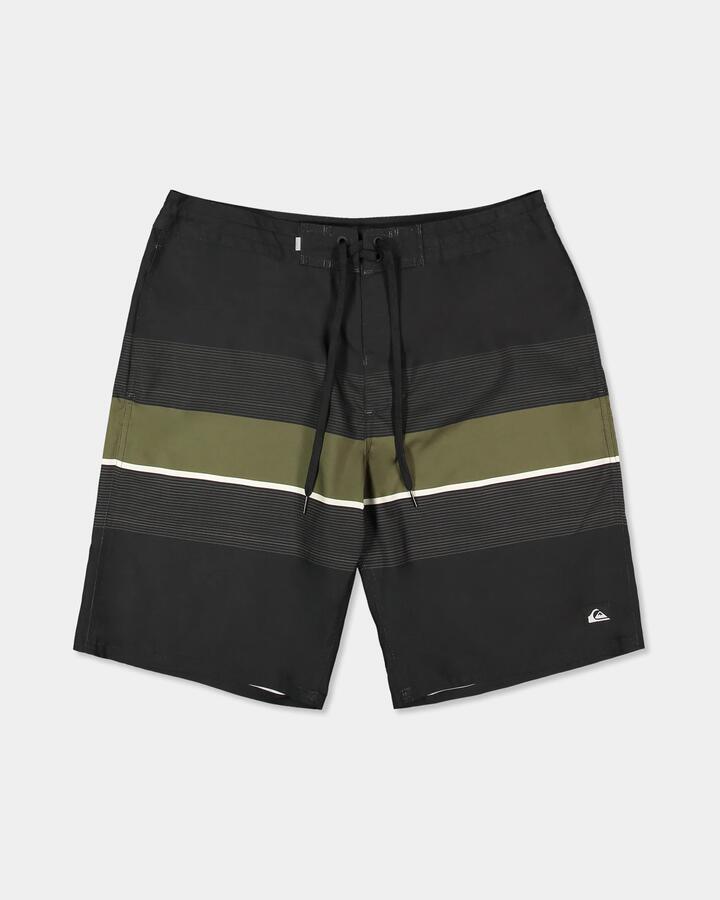 Image of Swimwear. Product name - Quiksilver Mens Everyday Padang Beach 20" Boardshorts Black Padang Stripe in Black Padang Stripe colour by brand - Quiksilver