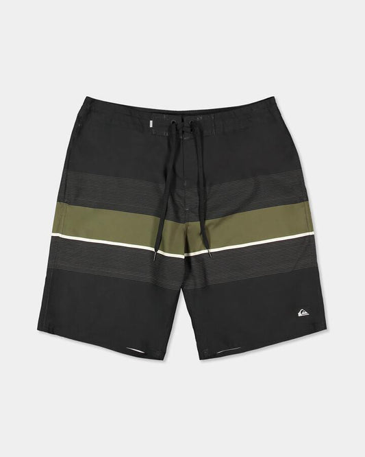 Image of Swimwear. Product name - Quiksilver Mens Everyday Padang Beach 20" Boardshorts Black Padang Stripe in Black Padang Stripe colour by brand - Quiksilver