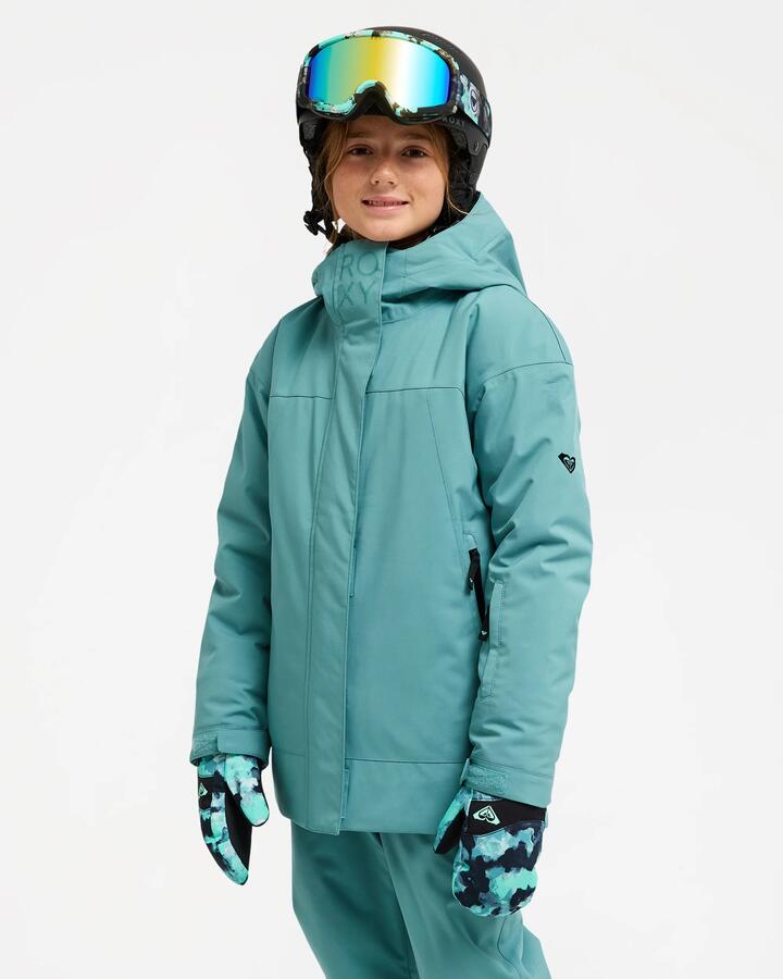 Image of Coats & Jackets. Product name - Roxy Girls 8-16 Ice Bounded Girl Snow Jacket Arctic in Arctic colour by brand - Roxy