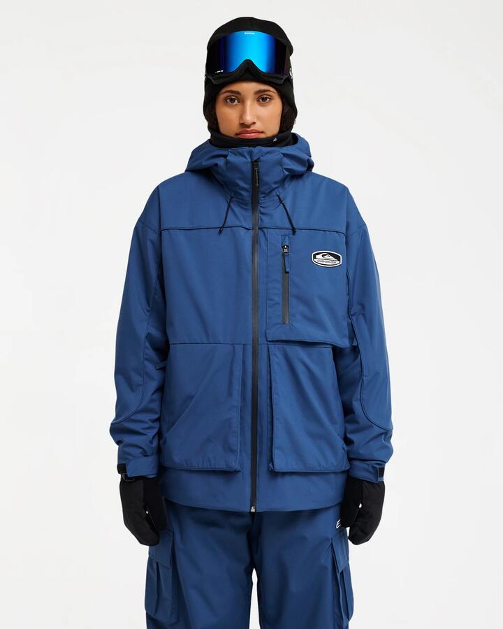 Image of Coats & Jackets. Product name - Quiksilver Womens Impact 20K Snow Jacket Dark Denim in Dark Denim colour by brand - Quiksilver