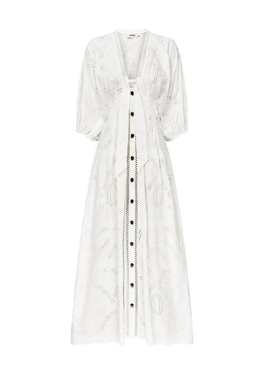 Image of Dresses. Productname: Alicia Midi Dress | MOS The Label in Optic White colour by brand - MOS The Label