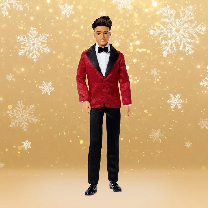 Image of Dolls. Product name - Barbie Signature 2026 Holiday Ken Doll 2 in colour by brand - Barbie Signature