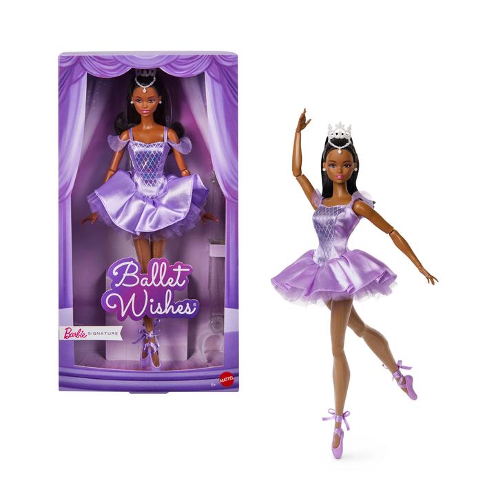 Image of Dolls. Product name - Barbie Ballet Wishes Doll Brunette in colour by brand - Barbie