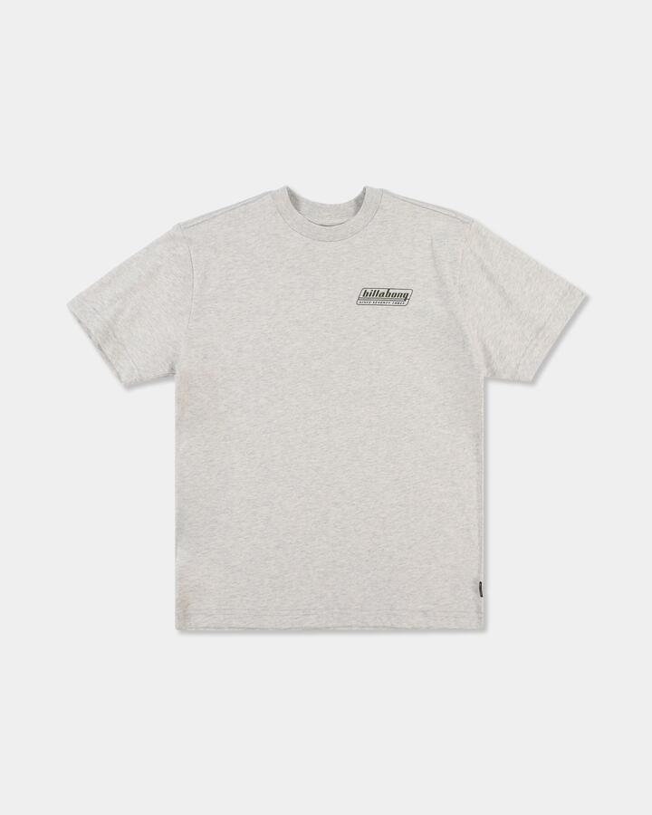 Image of T-Shirts. Product name - Billabong Boys 8-16 Boys Walled T-Shirt Light Grey Heather in Light Grey Heather colour by brand - Billabong