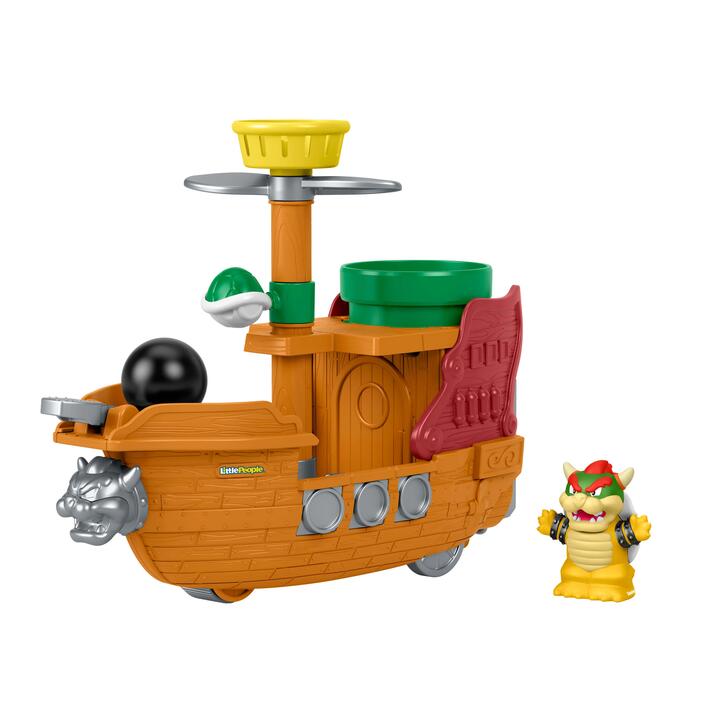 Image of Toys. Product name - Fisher-Price Little People My Mario Bowserâs Airship & Figure Set Toddler Toy in colour by brand - Fisher-Price