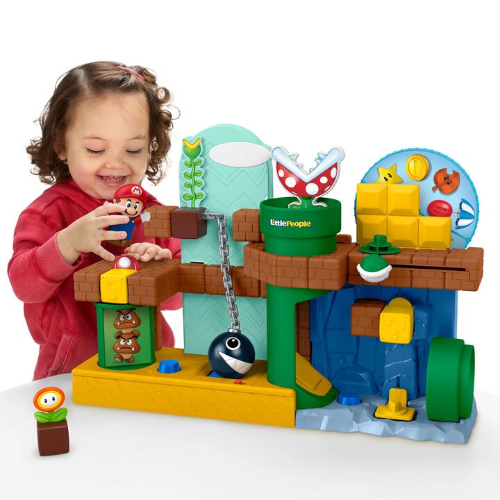 Image of Toys. Product name - Fisher-Price Little People My Mario Adventure Playset, Musical Toddler Toy with 2 Figures in colour by brand - Fisher-Price