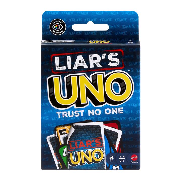 Image of Games. Product name - Liarâs UNO Card Game for Adults, Kids, Families, Parties & Game Nights, Trick Play & Bluffing in colour by brand - UNO