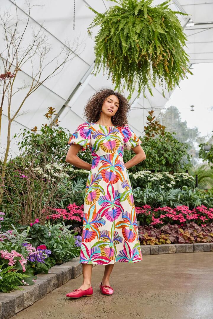 Image of Dresses. Product name - Orchid Midi Dress in Print colour by brand - Gorman