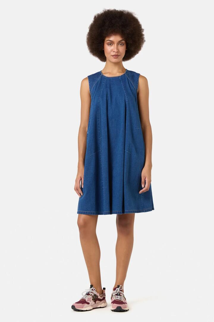 Image of Dresses. Product name - Charlotte Chambray Bubble Dress in Chambray colour by brand - Gorman