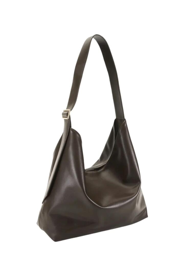 Image of Bags. Product name - Sisa Chocolate Shine Slouch Shoulder Bag in Brown colour by brand - Billini