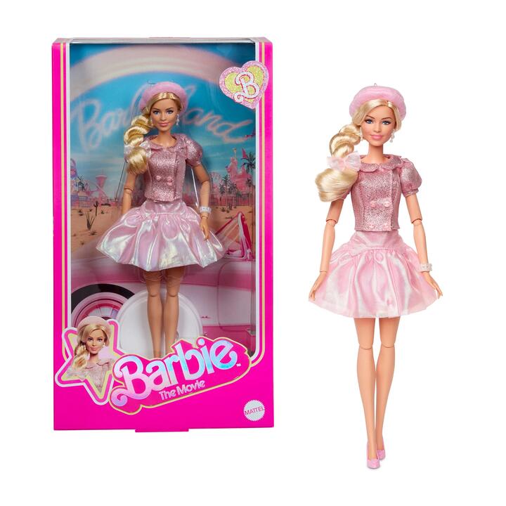 Image of Dolls. Product name - Barbie The Movie Pink Puffy Dress Barbie Doll in colour by brand - Barbie Signature
