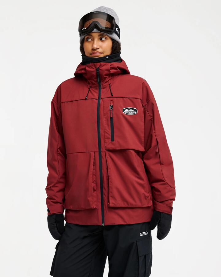 Image of Coats & Jackets. Product name - Quiksilver Womens Impact 20K Snow Jacket Oxblood Red in Oxblood Red colour by brand - Quiksilver