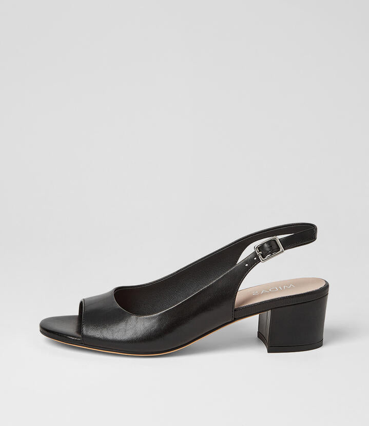 Image of Sandals. Product name - Deluca Black Leather Sandals in Black colour by brand - MIDAS