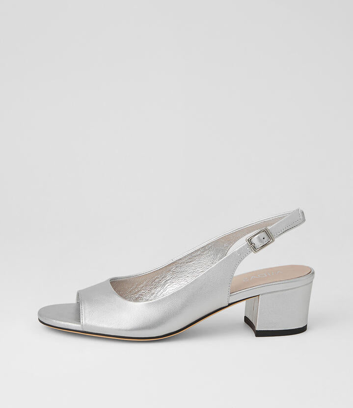 Image of Sandals. Product name - Deluca Silver Leather Sandals in Silver colour by brand - MIDAS