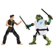 Image of Action Figures. Product name - TMNT VS Cobra Kai 2-Pack 6" Figure Leo Vs Miguel Diaz in colour by brand - TMNT