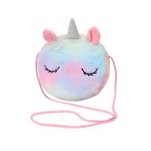 Image of Bags. Product name - Plush Shoulder Bag Unicorn Rainbow in colour by brand - Toymate