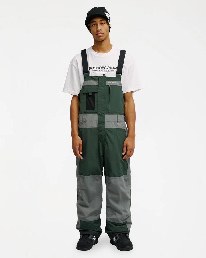 Image of Shoes. Product name - DC Shoes Mens Mt Lab 20K Bib Snow Pants Deep Forest in Deep Forest colour by brand - DC Shoes