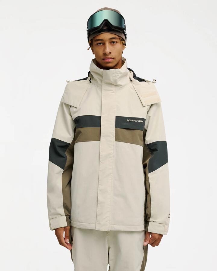 Image of Coats & Jackets. Product name - DC Shoes Mens Mt Lab 20K Snow Jacket Oatmeal in Oatmeal colour by brand - DC Shoes