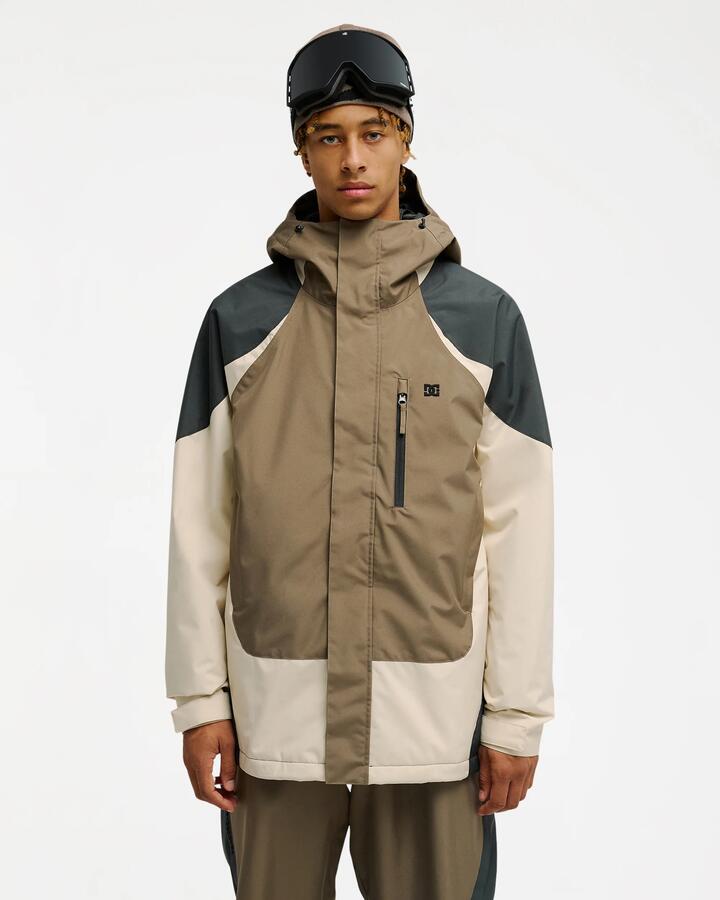Image of Coats & Jackets. Product name - DC Shoes Mens Coldsmoke 10K Snow Jacket Oatmeal in Oatmeal colour by brand - DC Shoes