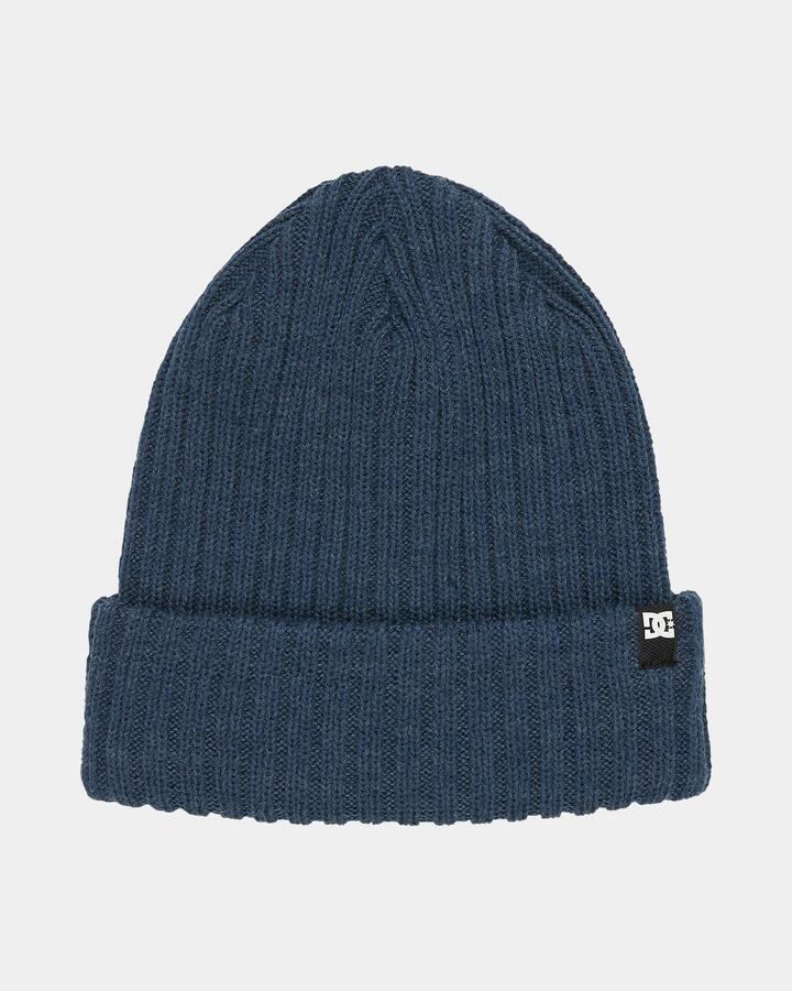 Image of Hats. Product name - DC Shoes Mens Fish N Destroy 2 Beanie Dark Denim in Dark Denim colour by brand - DC Shoes