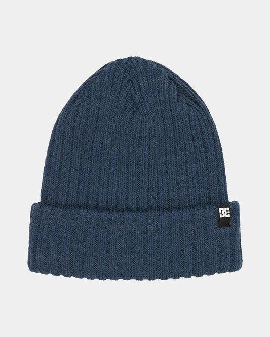 Image of Hats. Product name - DC Shoes Mens Fish N Destroy 2 Beanie Dark Denim in Dark Denim colour by brand - DC Shoes