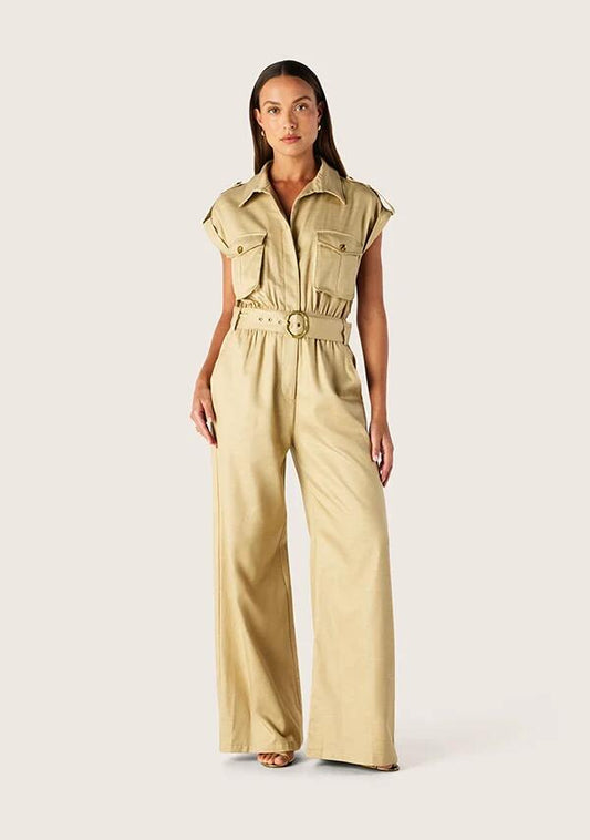 Image of Bodysuits. Productname: Rita Jumpsuit Beige | MOS The Label in Classic Beige colour by brand - MOS The Label
