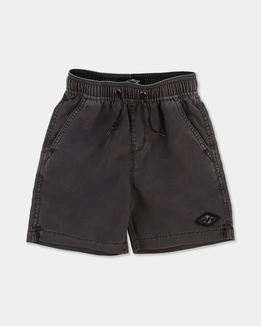 Image of Swimwear. Product name - Billabong Boys 2-7 All Day Overdyed Layback 17" Boardshorts Washed Black in Washed Black colour by brand - Billabong