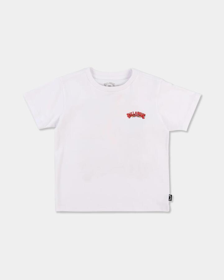 Image of T-Shirts. Product name - Billabong Boys 2-7 Groms East Coast T-Shirt White in White colour by brand - Billabong