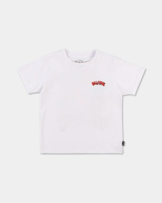 Image of T-Shirts. Product name - Billabong Boys 2-7 Groms East Coast T-Shirt White in White colour by brand - Billabong