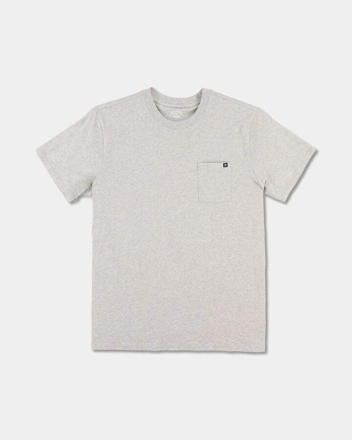 Image of T-Shirts. Product name - Billabong Mens Premium Pocket T-Shirt Light Grey Heather in Light Grey Heather colour by brand - Billabong
