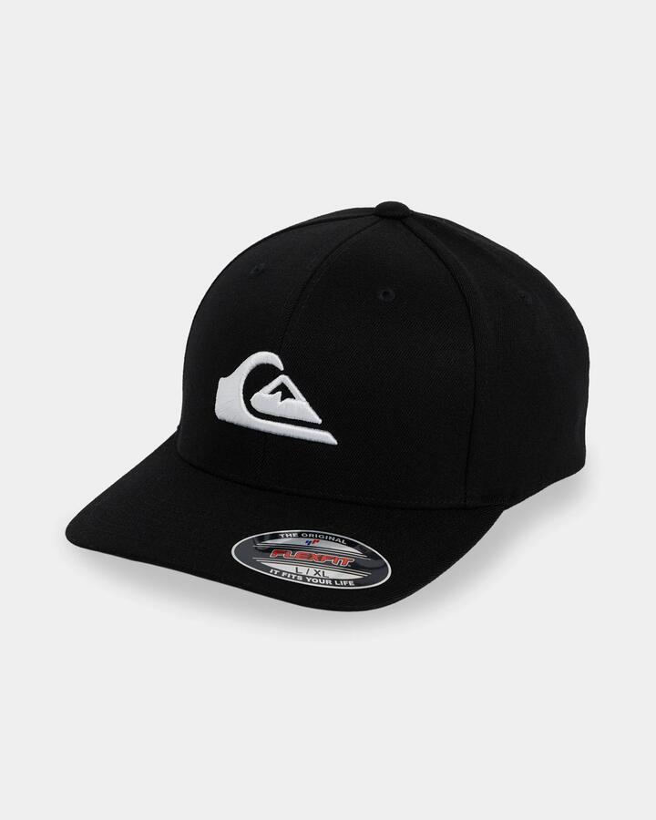 Image of Hats. Product name - Quiksilver Mens Mountain And Wave Cap Black/White in Black/White colour by brand - Quiksilver