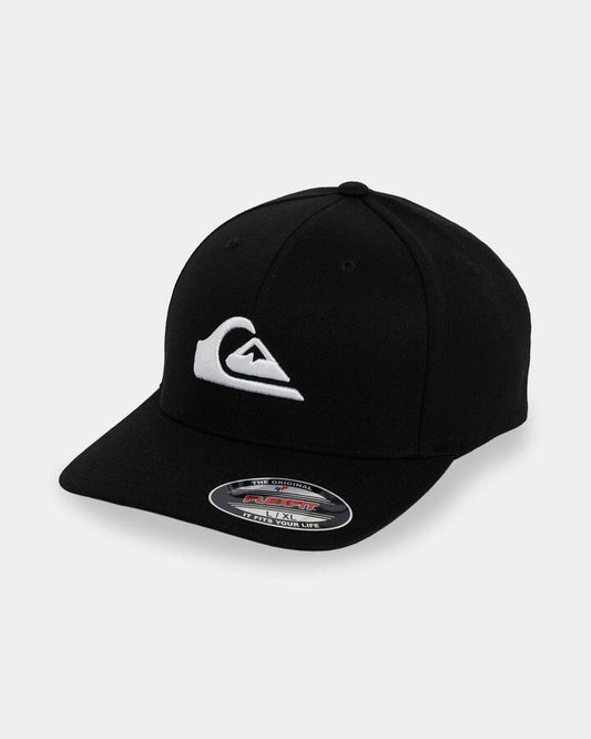 Image of Hats. Product name - Quiksilver Mens Mountain And Wave Cap Black/White in Black/White colour by brand - Quiksilver