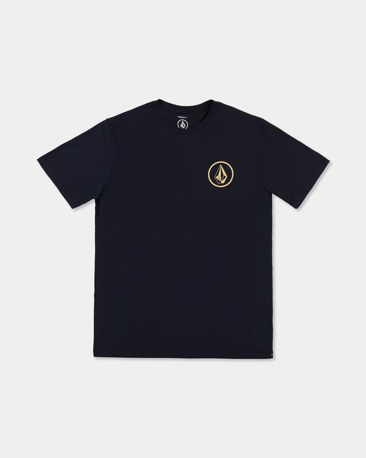 Image of T-Shirts. Product name - Volcom Mens Mfo Mini Circlestone T-Shirt Asphalt Black in Asphalt Black colour by brand - Volcom