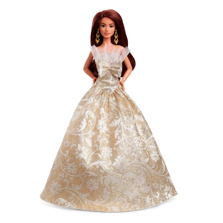 Image of Dolls. Product name - 2025 Holiday Barbie Doll 3 in colour by brand - Barbie