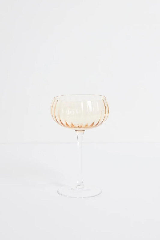 Image of Kitchen & Dining. Product name - Ripple Light Amber Cocktail Glass in colour by brand - Willow & Mae