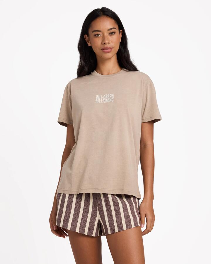 Image of T-Shirts. Product name - Surf Dive 'n Ski Womens Surf High T-Shirt Cobblestone in Cobblestone colour by brand - Surf Dive 'n Ski