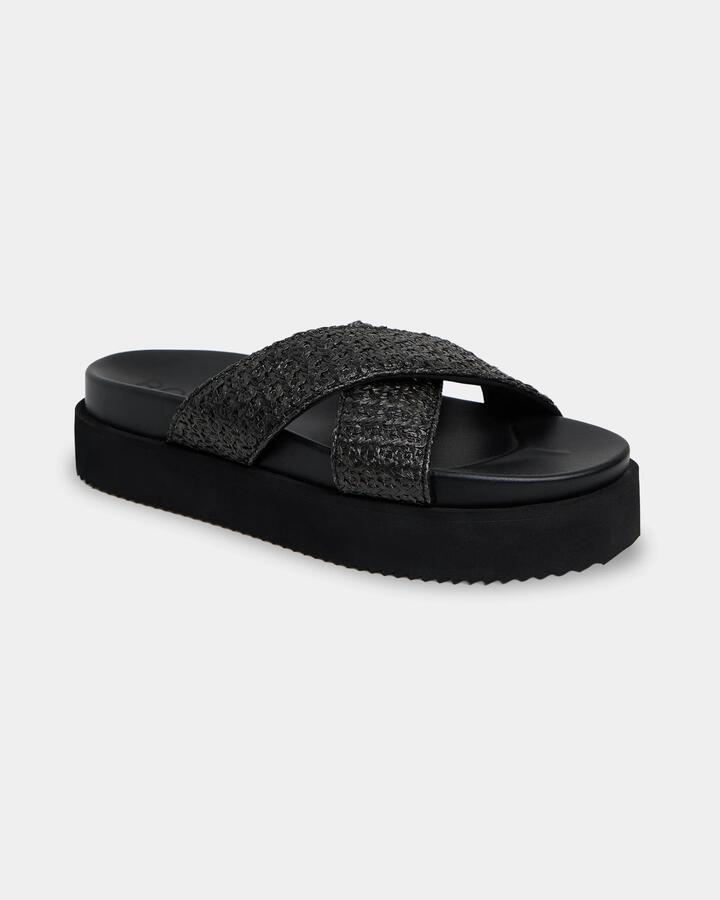 Image of Heels. Product name - Surf Dive 'n Ski Womens Syenna Platform Slides Black/Black in Black/Black colour by brand - Surf Dive 'n Ski