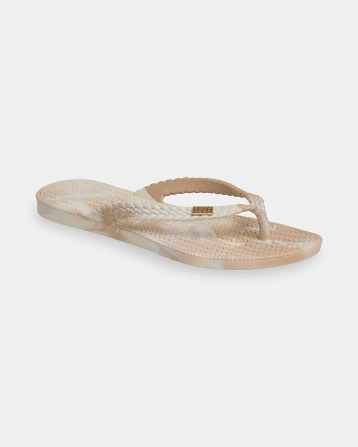 Image of Sandals. Product name - Surf Dive 'n Ski Womens Summer Dazed Marble Thongs Sand in Sand colour by brand - Surf Dive 'n Ski