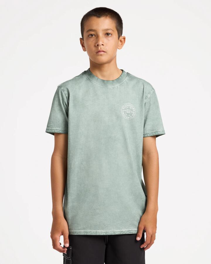 Image of T-Shirts. Product name - Surf Dive 'n Ski Boys 8-16 Big Wave Daz T-Shirt Silt Green in Silt Green colour by brand - Surf Dive 'n Ski