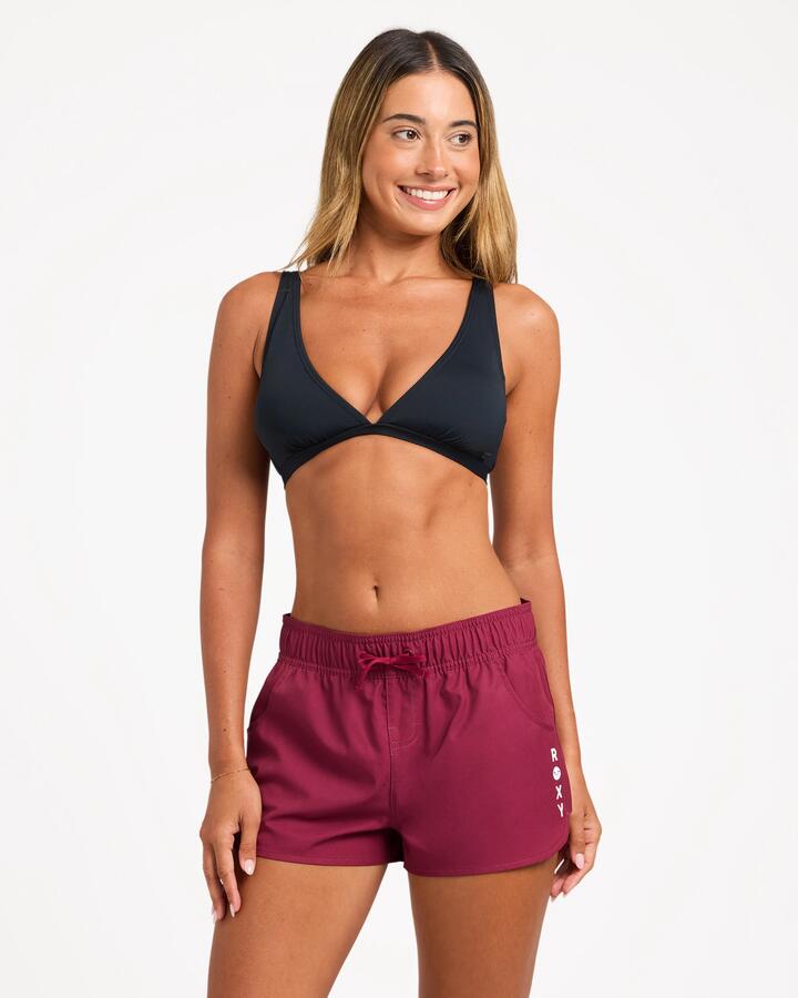 Image of Swimwear. Product name - Surf Dive 'n Ski Womens Roxy Wave 2" Boardshorts Beet Red in Beet Red colour by brand - Surf Dive 'n Ski