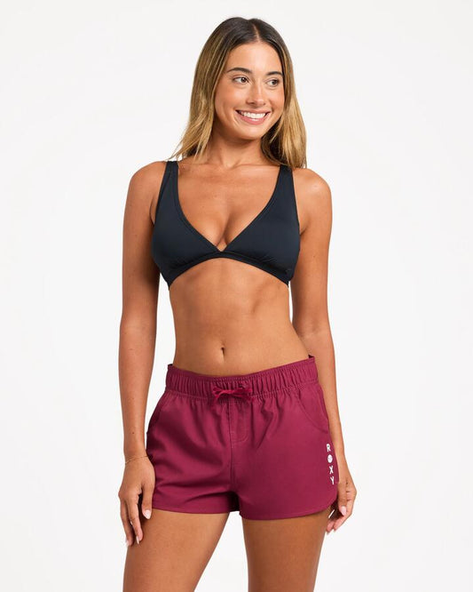 Image of Swimwear. Product name - Roxy Womens Roxy Wave 2" Boardshorts Beet Red in Beet Red colour by brand - Roxy