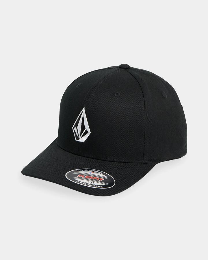 Image of Hats. Product name - Surf Dive 'n Ski Mens Full Stone Flexfit Hat Black in Black colour by brand - Surf Dive 'n Ski