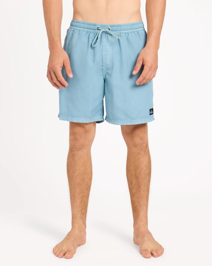 Image of a model wearing Shorts. Product name - Surf Dive 'n Ski Mens Everyday Surfwash 17" Volley Shorts Stone Blue in Stone Blue colour by brand - Surf Dive 'n Ski