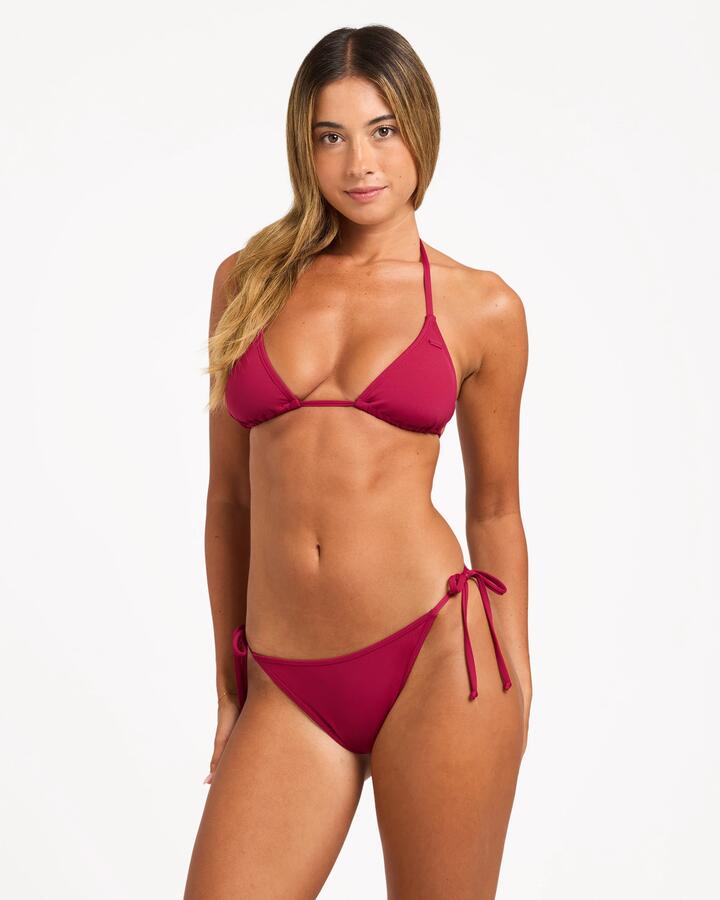 Image of Swimwear. Product name - Surf Dive 'n Ski Womens Beach Classics Tie Side Mod Bikini Bottom Beet Red in Beet Red colour by brand - Surf Dive 'n Ski