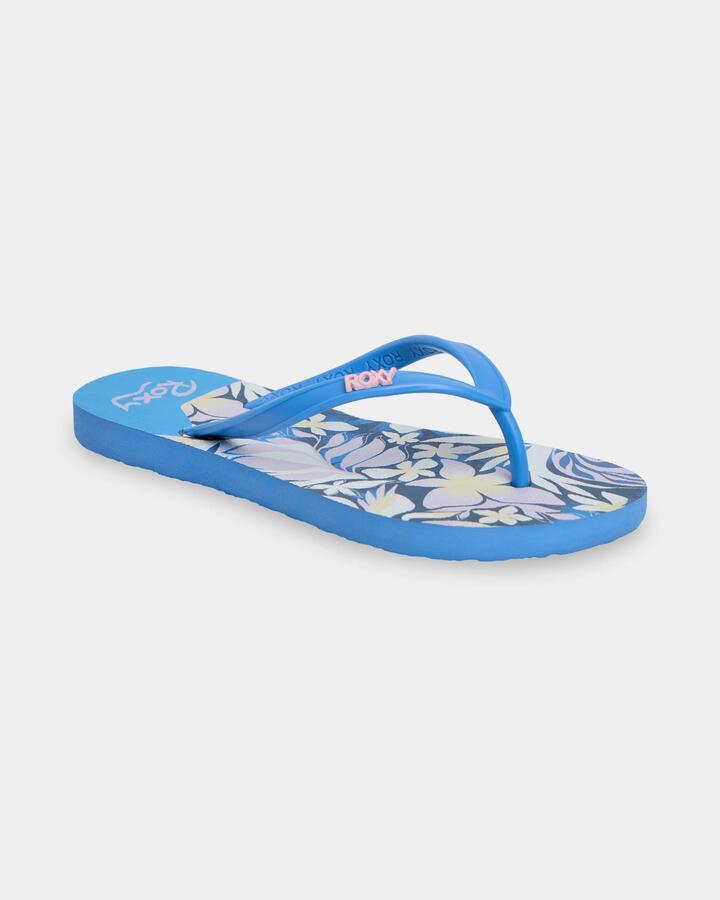 Image of Sandals. Product name - Surf Dive 'n Ski Girls 8-16 Viva Stamp Thongs Marina Floral in Marina Floral colour by brand - Surf Dive 'n Ski