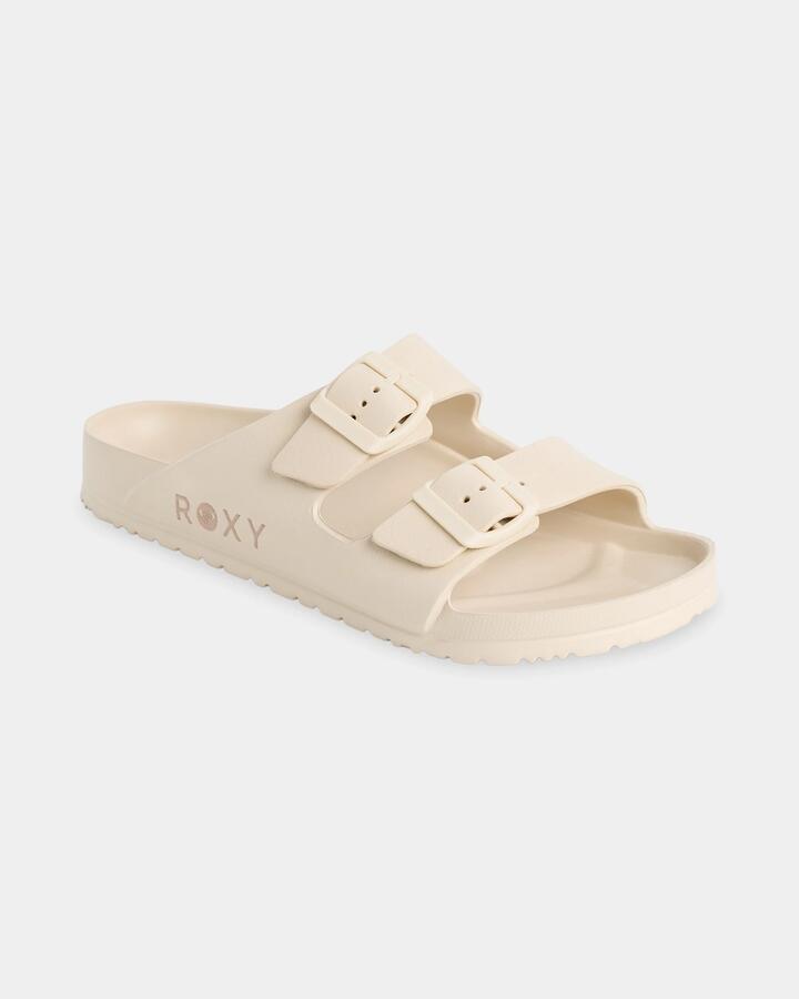 Image of Slippers. Product name - Surf Dive 'n Ski Womens Kattie Sp Slides Cream in Cream colour by brand - Surf Dive 'n Ski