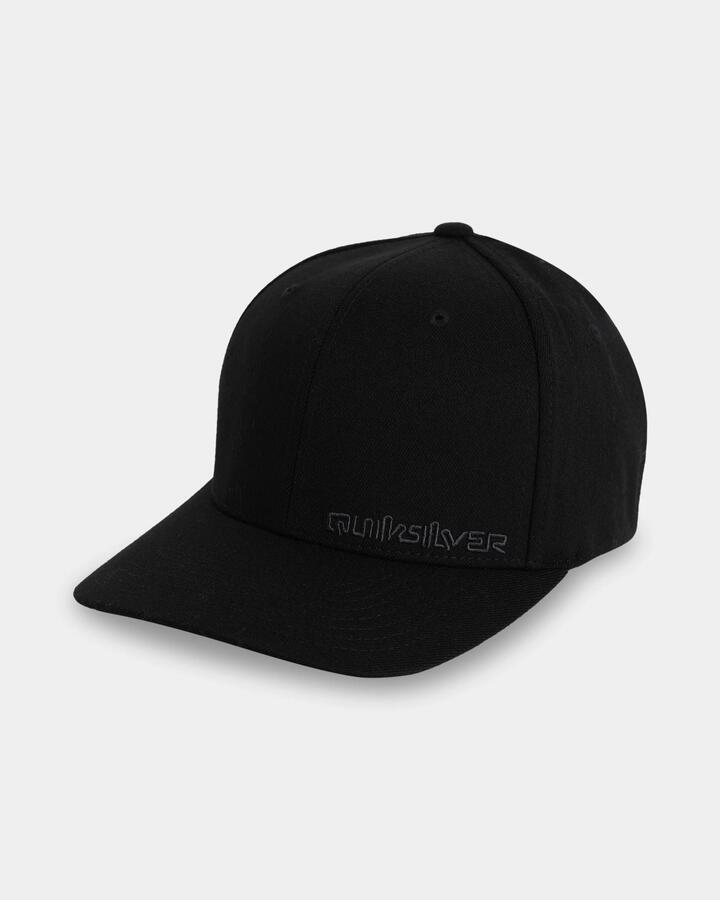 Image of Hats. Product name - Surf Dive 'n Ski Mens Sidestay Flexfit Cap Black in Black colour by brand - Surf Dive 'n Ski