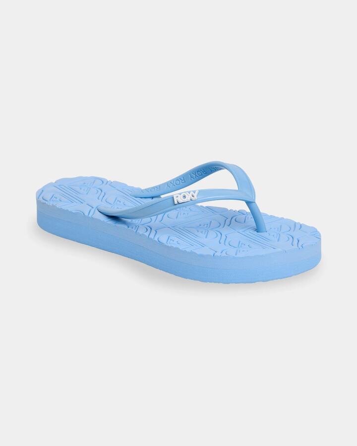 Image of Heels. Product name - Surf Dive 'n Ski Girls 8-16 Viva Platform Thongs Placid Blue in Placid Blue colour by brand - Surf Dive 'n Ski